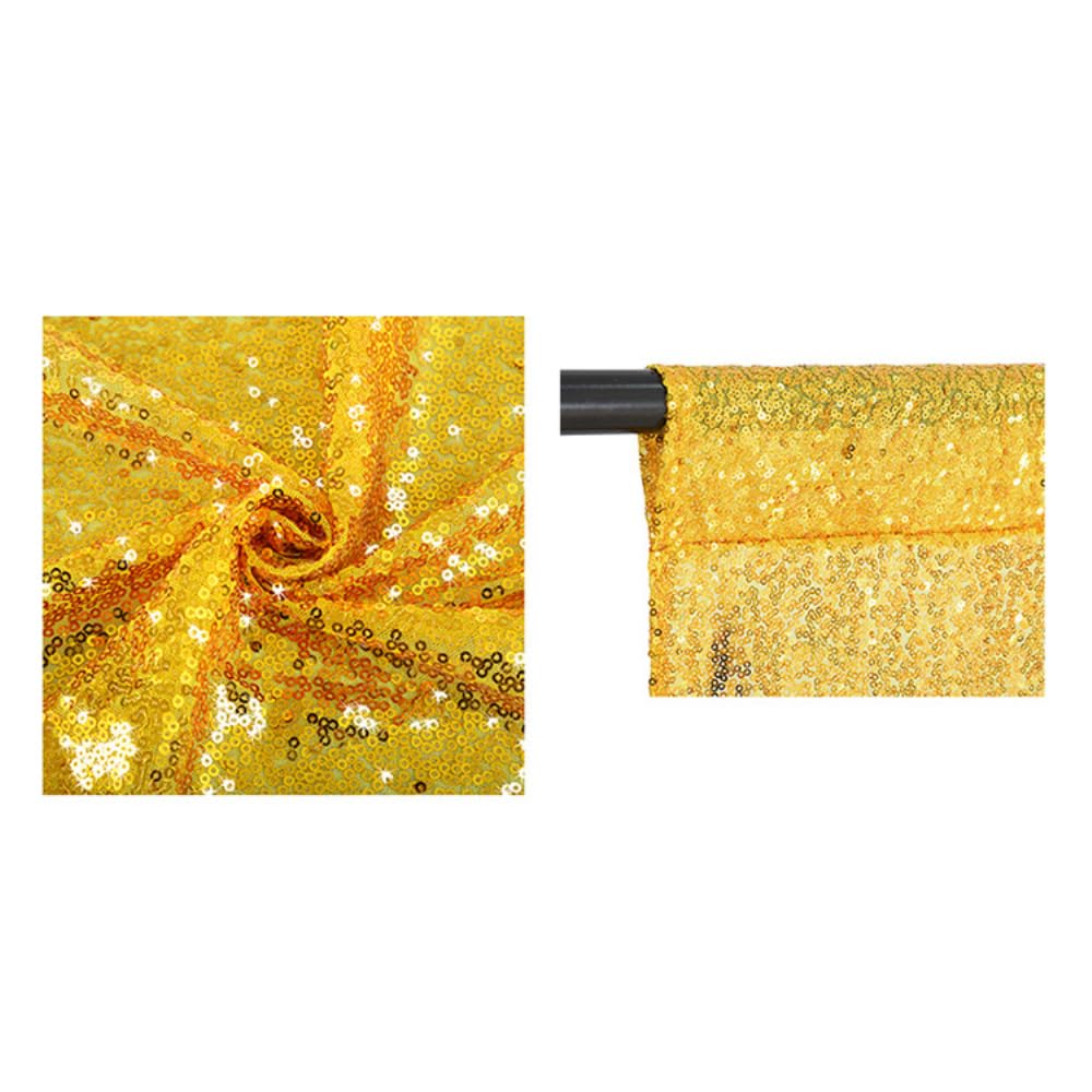 Tenda di sfondo con paillette, 122 x 300 cm, con glitter per fotografia, compleanno, matrimonio, decorazione per feste, oro