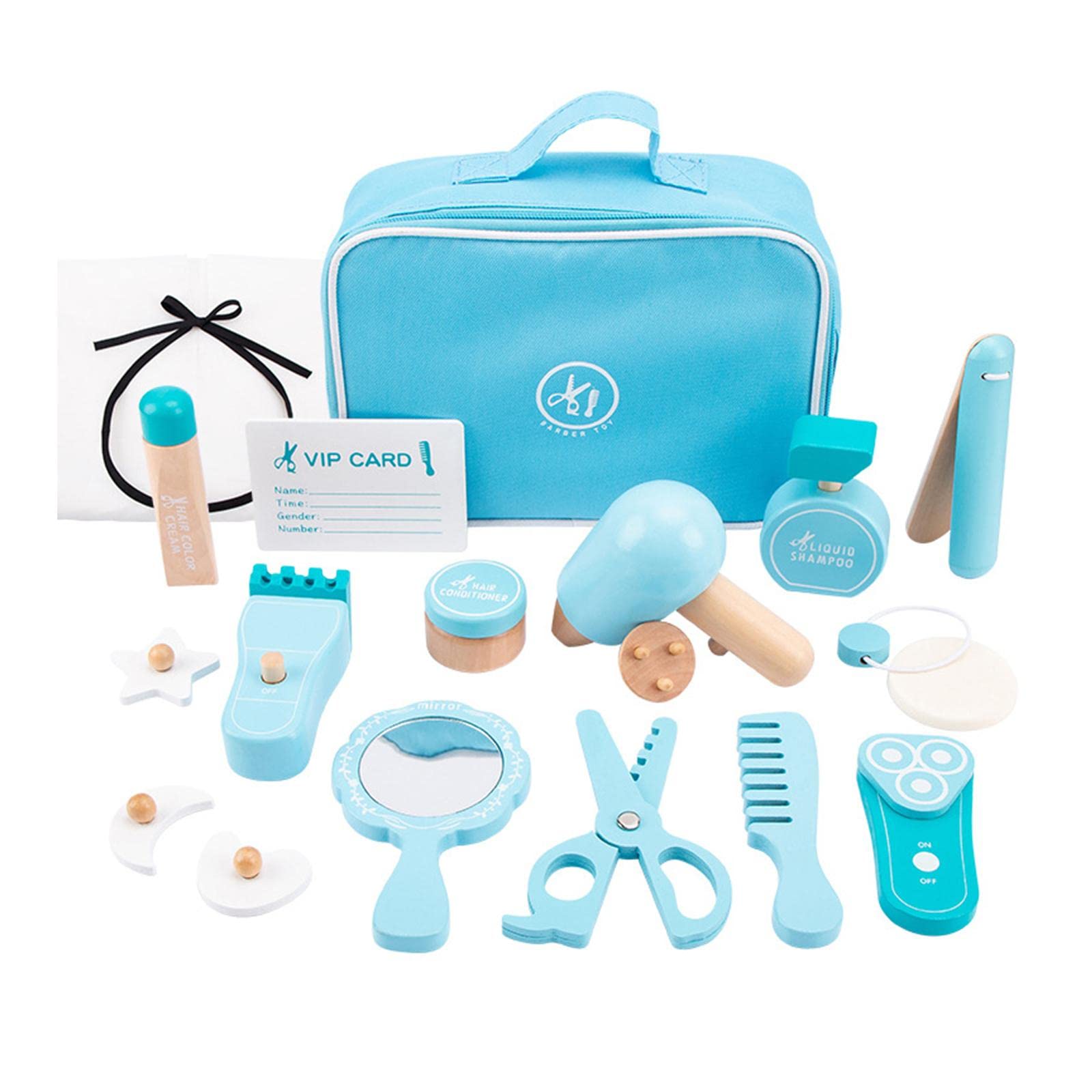 Amagogo 18 Unids de s de imaginación Peluquería Juguetes Kit de Corte de Cabello Maquillaje Juguete Niños de