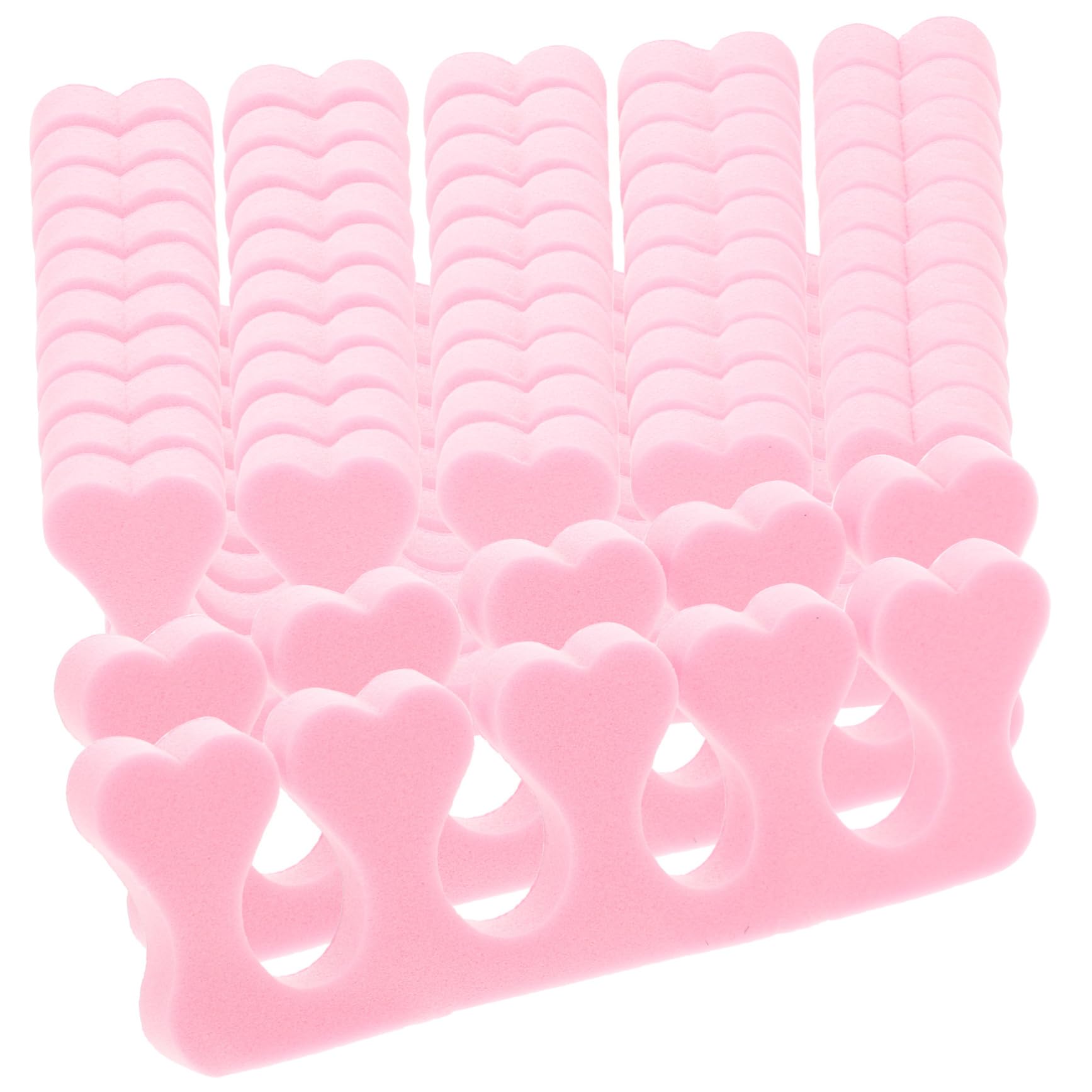 SOESFOUFU 40pc Pink Foam Nail Toe Separators Manicure Pedicure Set Easy Nail Art Tool Kit