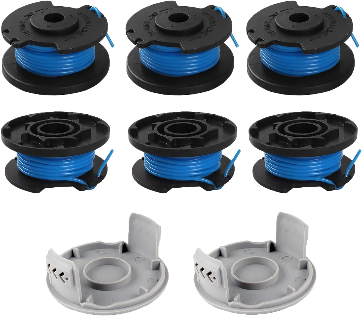 10 Paquets Bobine de Rechange pour Coupe-bordure de Ligne 0,065 pouce pour Ryobi 18v 24v 40v, Compatible Avec Ryobi One AC14RL3A - Jardin