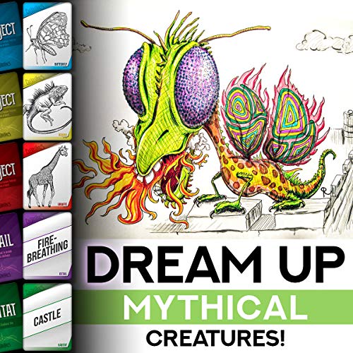Mythical Creatures Drawing Game For Kids Mashup Animal Art Ideas. 150 Prompt Cards. Creative Gift For Tweens, Teens + Family Fun Night For All Imaginations! #TOP2