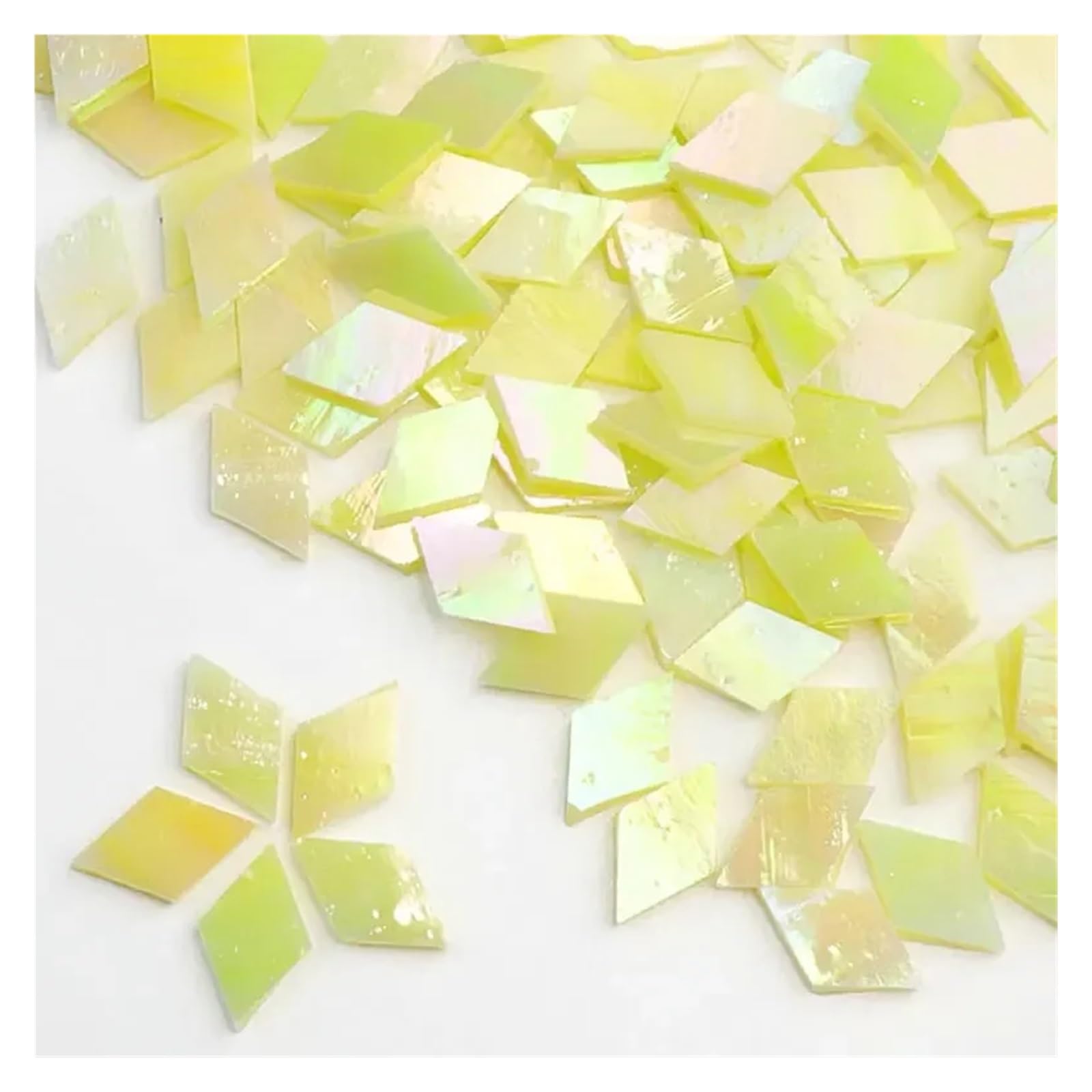 Mtadsbkfp Color 10 Mixed Colour Stained Glass Mosaic Tiles, Ceramics Mosaic Glass Tiles Multicolor 1Cm 50G Diy Craft Hobby Arts Home Wall(Color 10)