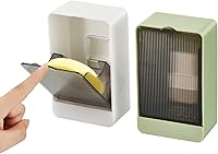 GREATIN 2 Pack Self Draining Soap Holder for Shower - Wall Mounted No Drill Adhesive Soap Dish for Bathroom Kitchen Sink