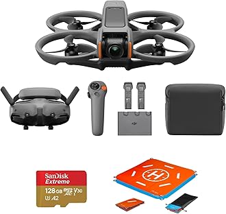 Avata 2 Fly More Combo (3 Batteries) FPV Drone with Camera 4K, One-Push Acrobatics, Propeller Guard, 155 FOV, Camera Drone, Goggles 3 & RC Motion 3 + SD Card & Landing pad,Gray,Beginner-Friendly
