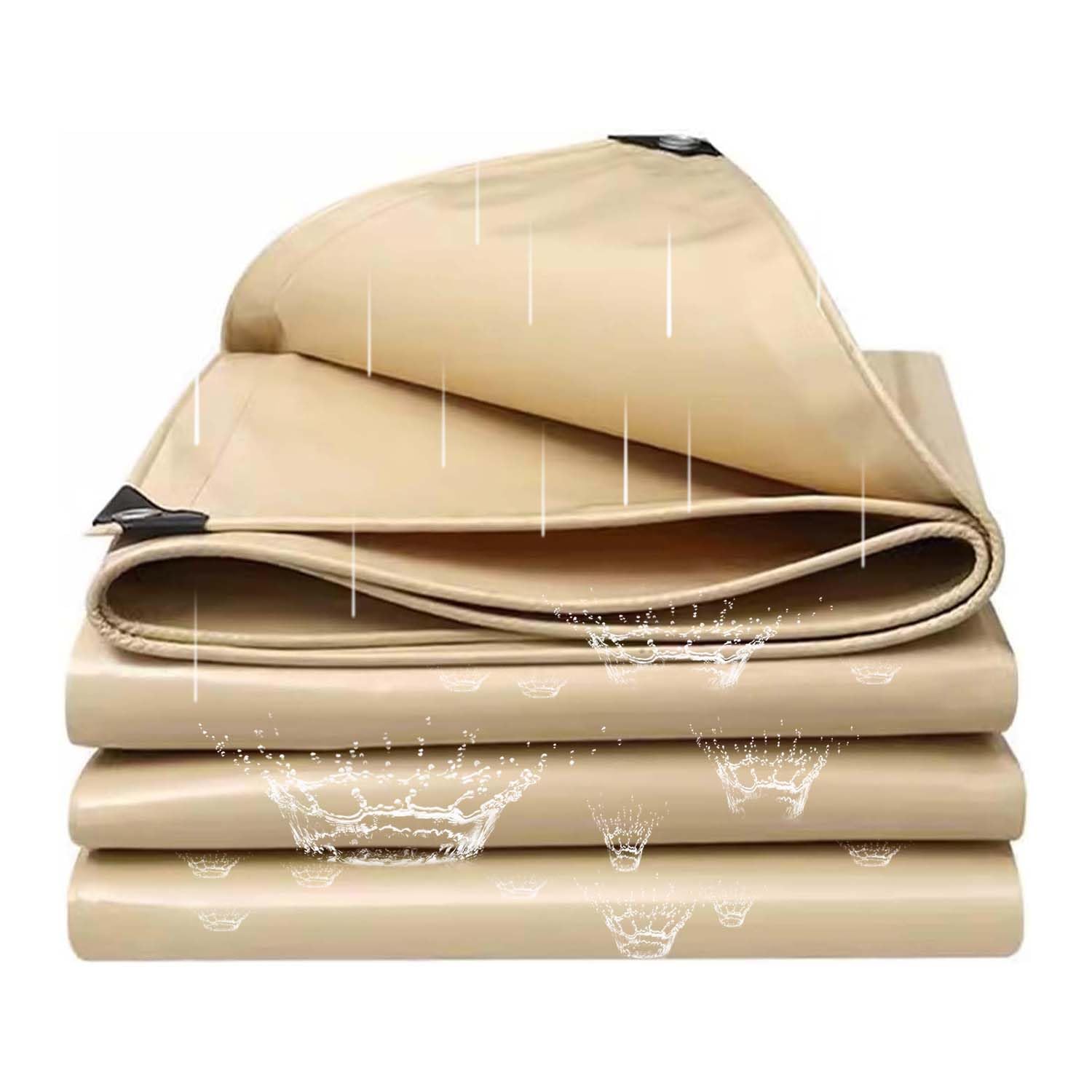Ffsaacol Tarpaulin Waterproof Heavy Duty, Large Tarp UV Resistant, Double- sided Waterproof, Outdoor Tarp with Grommets, Reinforced Corner, for Car, Roof, Boat 2, 9.8x32.8ft/3x10m