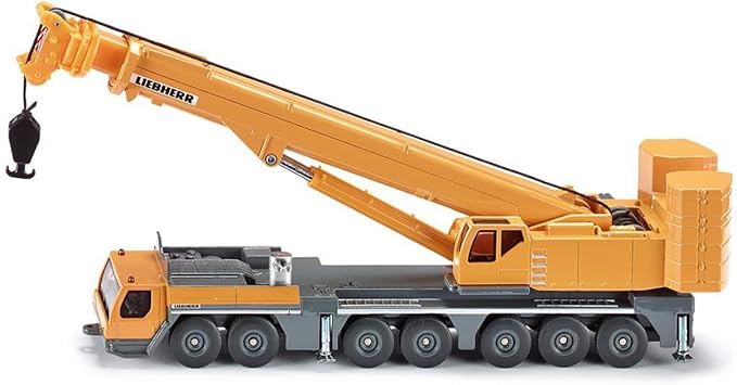 Siku 1886, Liebherr Mobile Crane, 187, Metal/Plastic, Yellow, Movable Parts