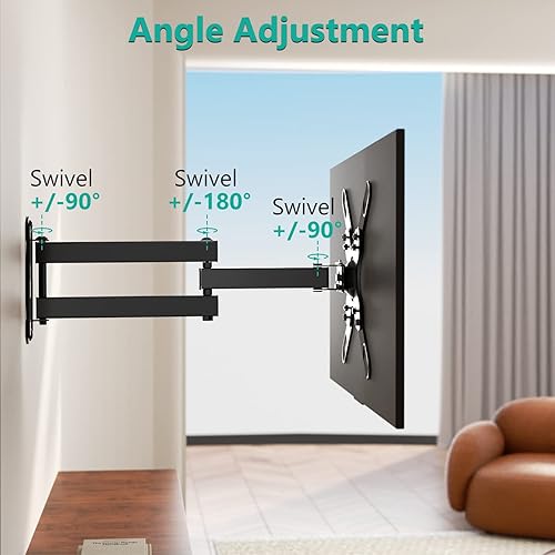 Miniatura 3 de WALI Soporte de pared para TV, brazo desmontable articulado de movimiento completo para la mayoría de LED de 13 a 42 pulgadas, pantalla plana LCD,