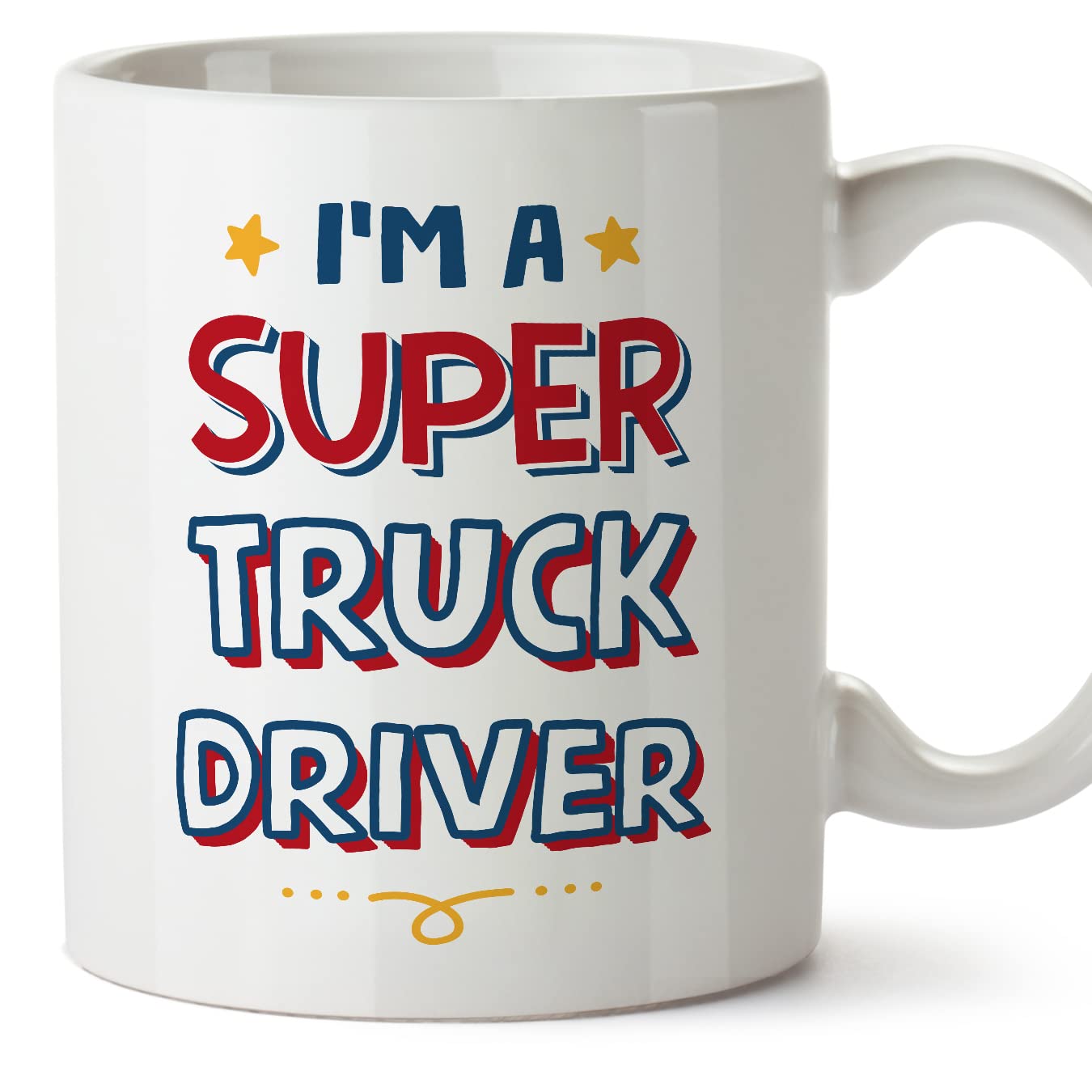MUGFFINS Truck Driver Mug - in English - I'm Super - Funny Gift for Colleagues - Ceramic 11oz Mug โ image 1