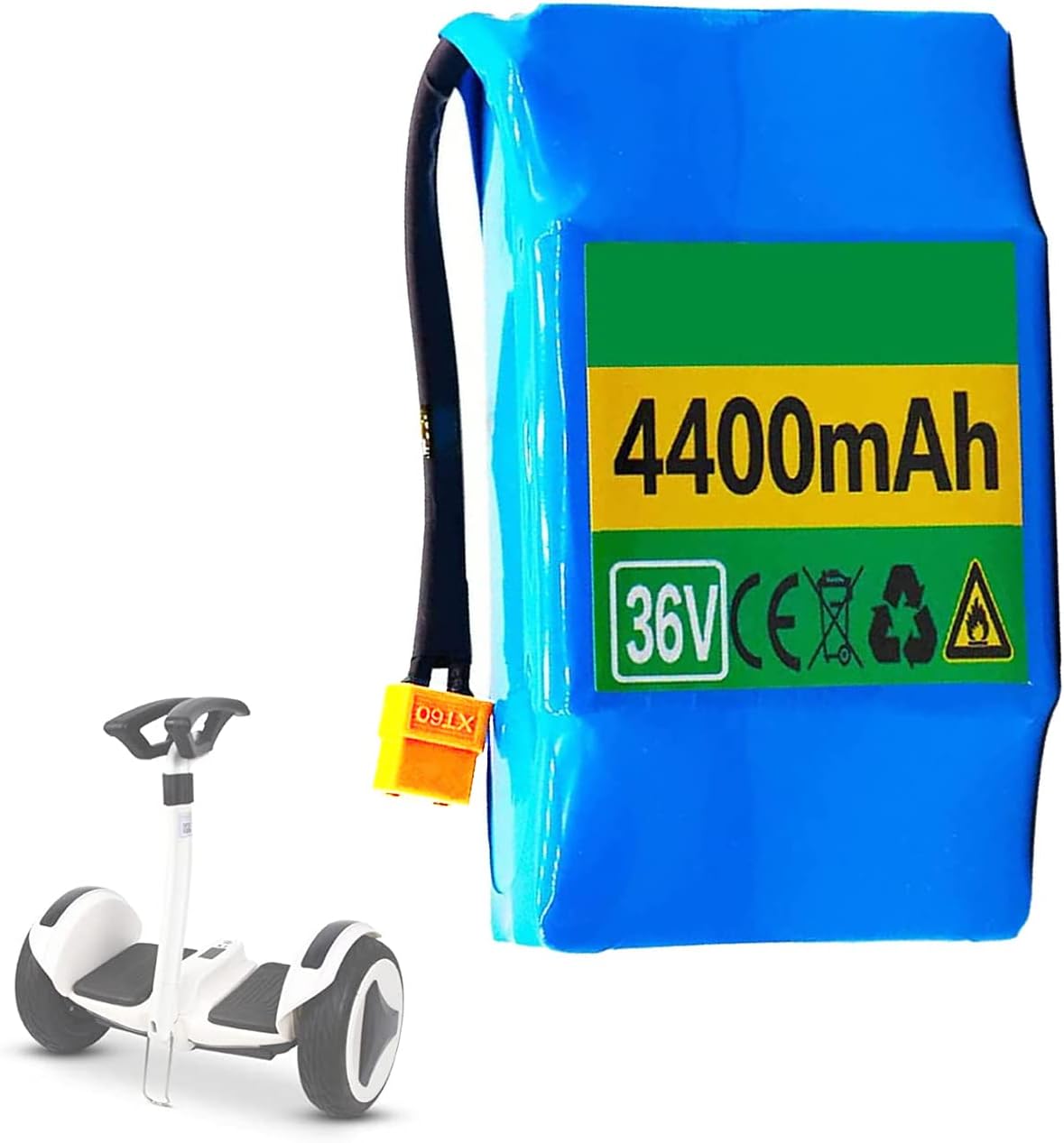 WILLQ 36V 4.4Ah Lithium Battery 36V 4400mah E-Bike Battery Li-Ion Battery Pack with BMS Protection Board