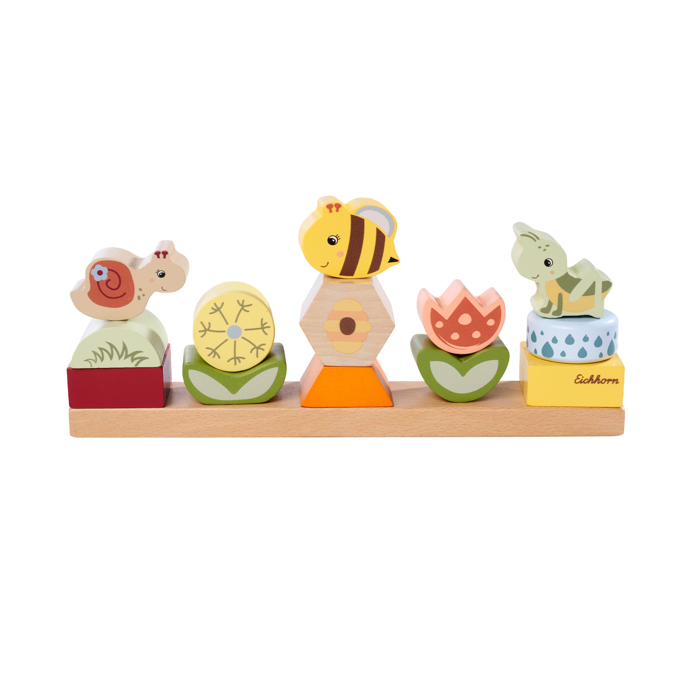 Nachhaltiges Steckspiel aus Holz für Babys