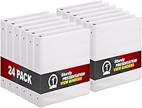 Vista 10 de COMIX Carpeta resistente de 3 anillos de 1 pulgada con cubierta transparente, carpeta de anillos redondos de 1 pulgada, sin PVC, 0.094 in de grosor