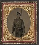 HistoricalFindings Photo: Unidentified Soldier,Cartridge,Cap Boxes,Musket,American Civil War