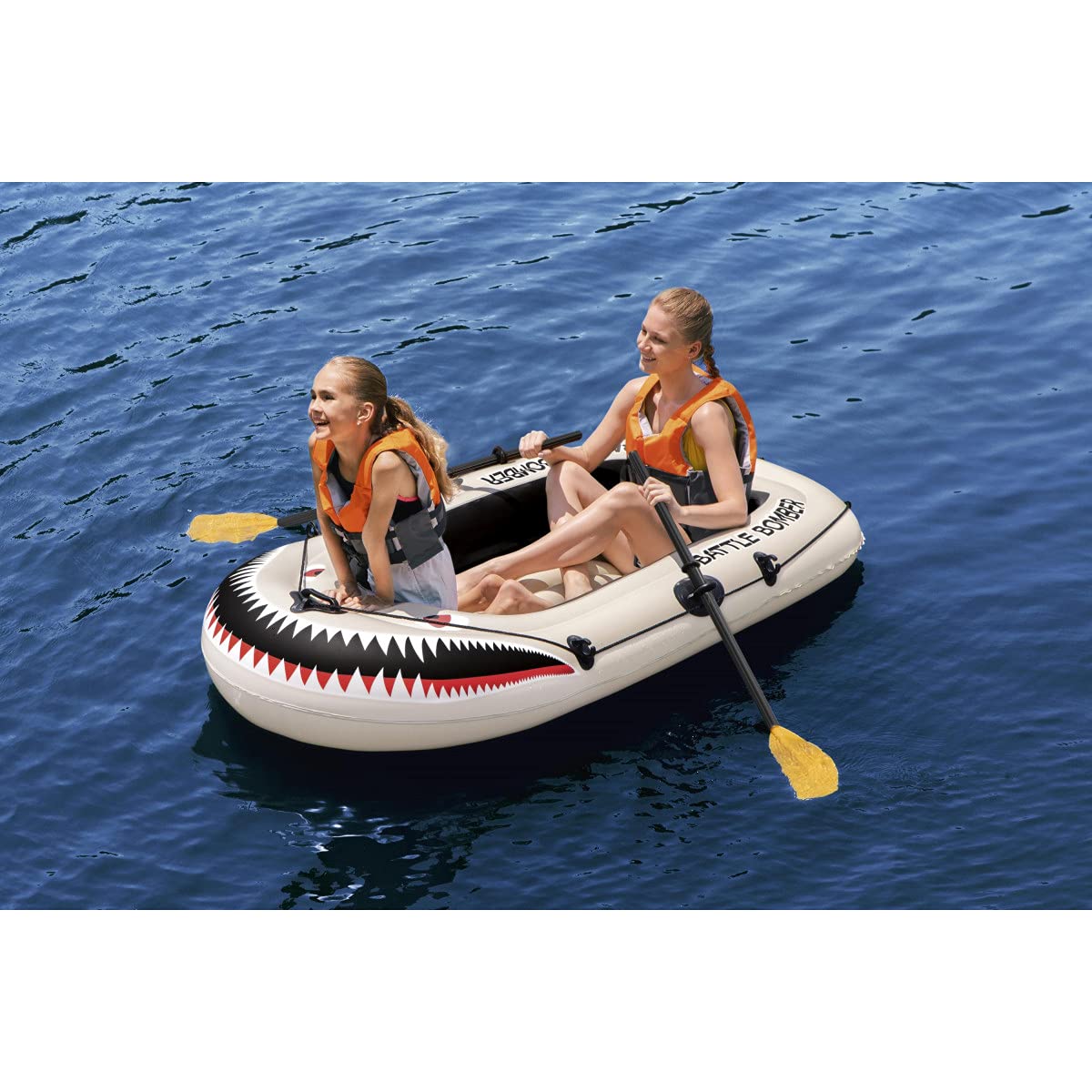 Bestway 61108-3 Gommone Gonfiabile Battle Bomber con Remi e Pompa a Pedale