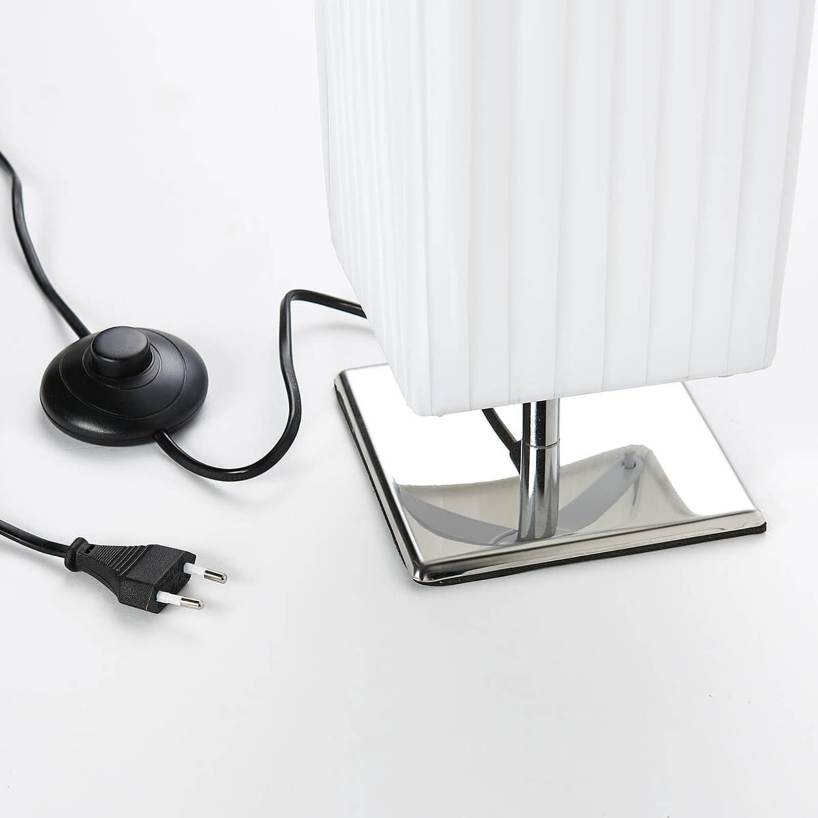 Lindby lámpara de pie salón en blanco, cromo, | e27, 2 bombillas, moderno, de tela para sala de estar, salón, comedor, dormitorio