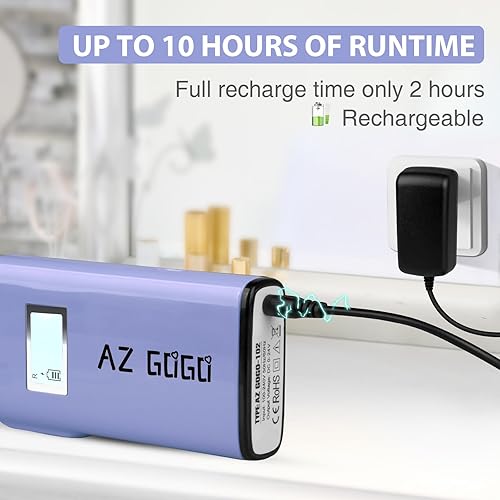 Miniatura 10 de AZ GOGO Taladro de uñas, 30000 rpm, recargable, profesional, portátil, para uñas de gel acrílico, uso doméstico en salón (blanco)