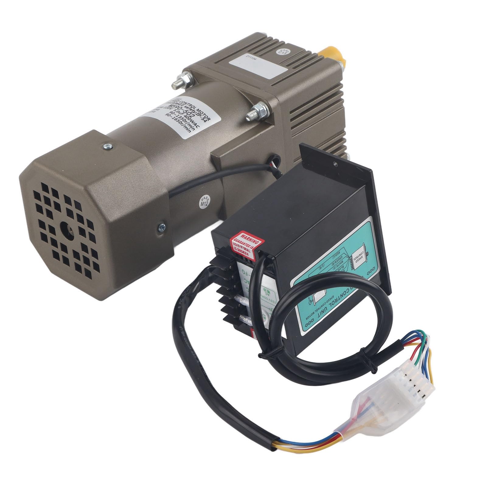 AC 220V 90W Motor mit einstellbarer Drehzahl Stufenlos regelbarer Frequenzumrichtermotor mit Getrieberegler und Halterung (50K)
