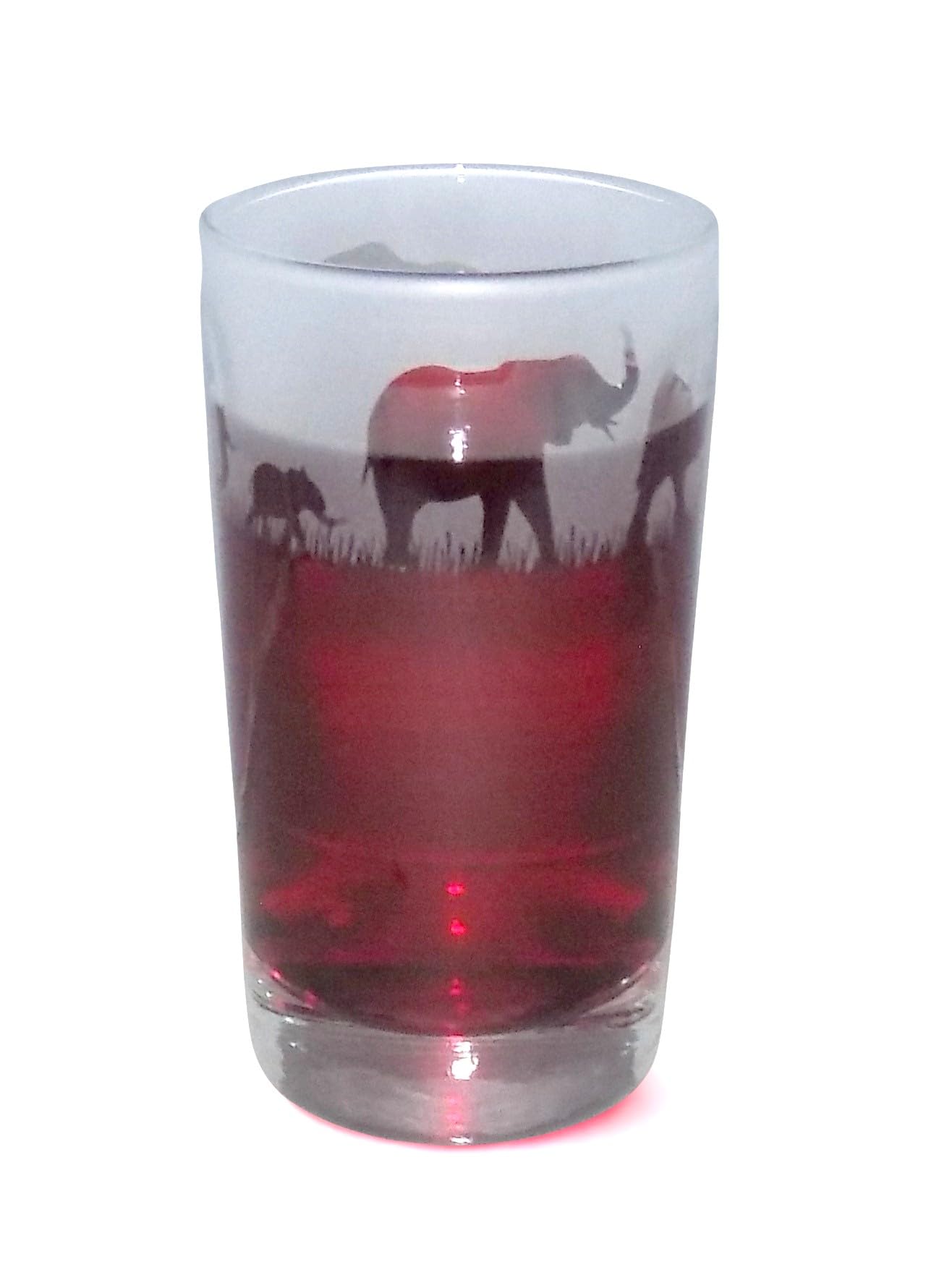 Elephant Hand Etched Highball Tumbler