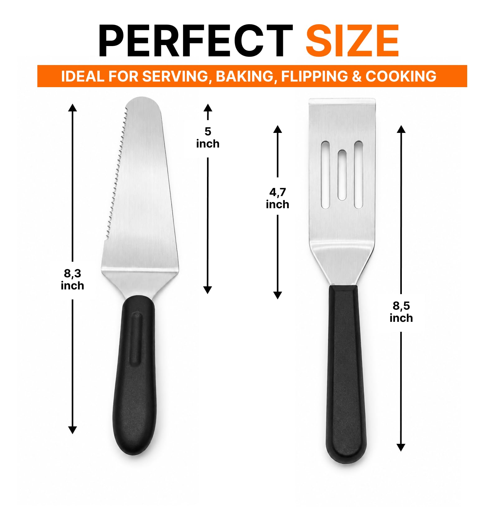 Small Metal Spatula Server Set - Cake & Pie Tools -3