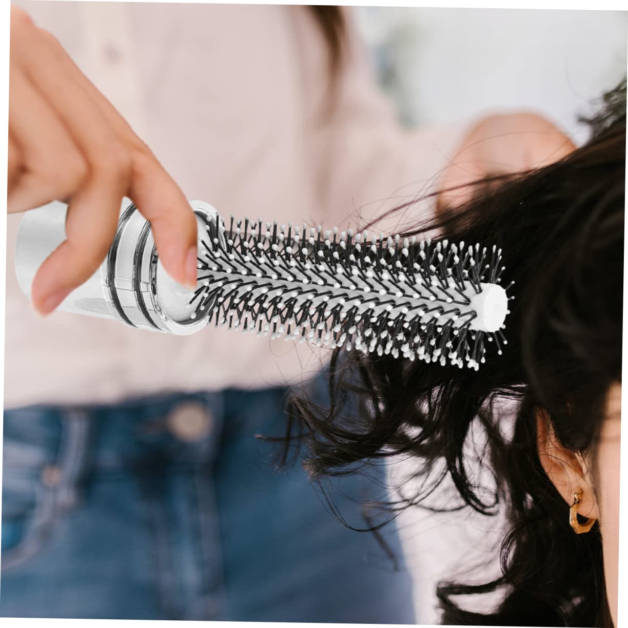 Beavorty 4 Stück Tragbarer Kamm Haarbürste in Reisegröße Haarbürste Für Den Haushalt Stylingbürste Für Lockiges Haar Styling-haarbürste Rollenhaarbürste Lockenbürste Boutique Abs Reisen