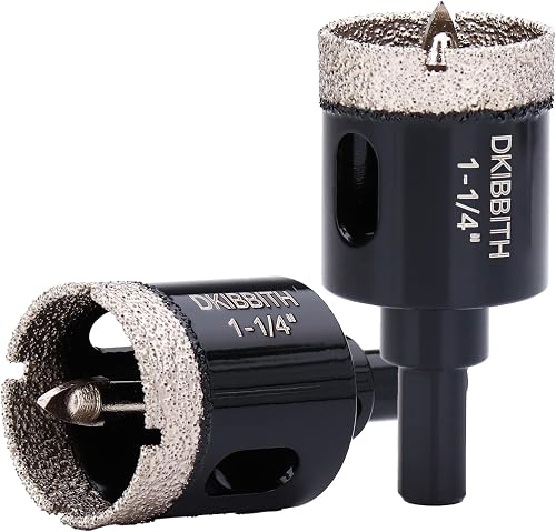 1-1/4" Diamond Hole-Saw Bits with Pilot Drill Bit - 1.25" Diamond Tipped Tile Hole Saws with Guiding Bit for Accurate Drilling Porcelain Tile Ceramic Pottery Granite Stone Glass Bottles 32mm
