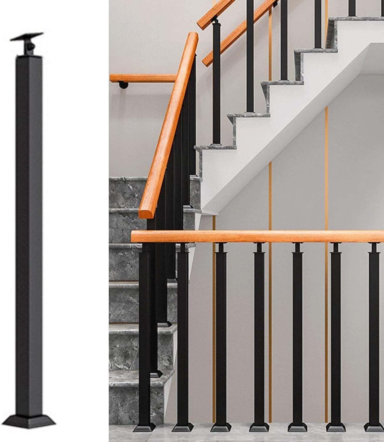 Balustres en métal pour terrasses et escaliers de jardin suspendu