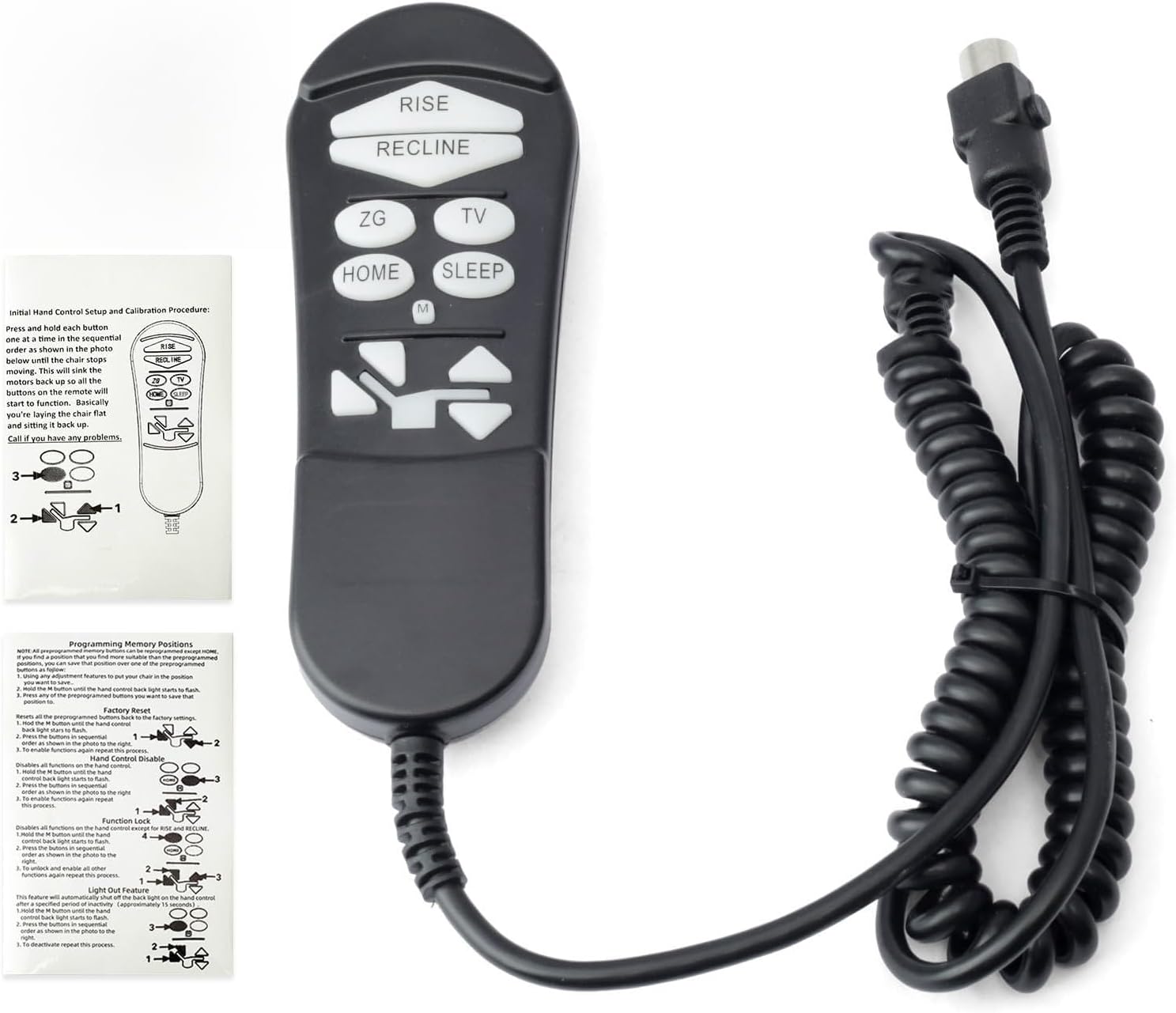 ZKAD-5 5-Pin Lift Chair Controller 11 Button Replacement for Golden Technologies MaxiComfort PR-510 for Ultra Comfort UC-550 Dual-Motor Recliner Hand Control Replace ZKAD-2 ZKAD-3 ZKAD-4