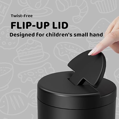 Vista 9 de Termo de sopa de 12 onzas para comida caliente para niños, tarro de comida aislado al vacío, termo de sopa sin torsiones para comida caliente