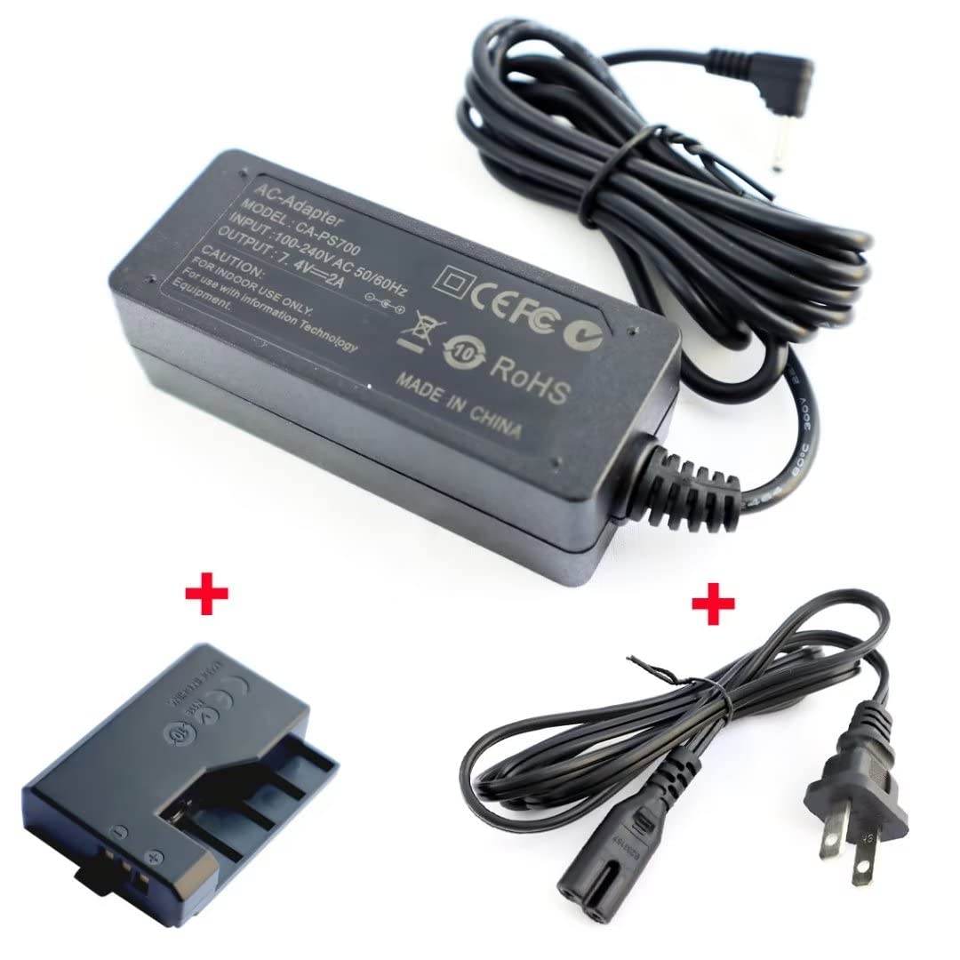 ACK-E10 Cargador Adaptador de alimentación LP-E10 Batería ficticia Compatible con Canon EOS Rebel T3 T5 T6 T7 1100D 1200D 1300D 1500D 2000D,Kiss X50 X70 X80 X90 Cámaras