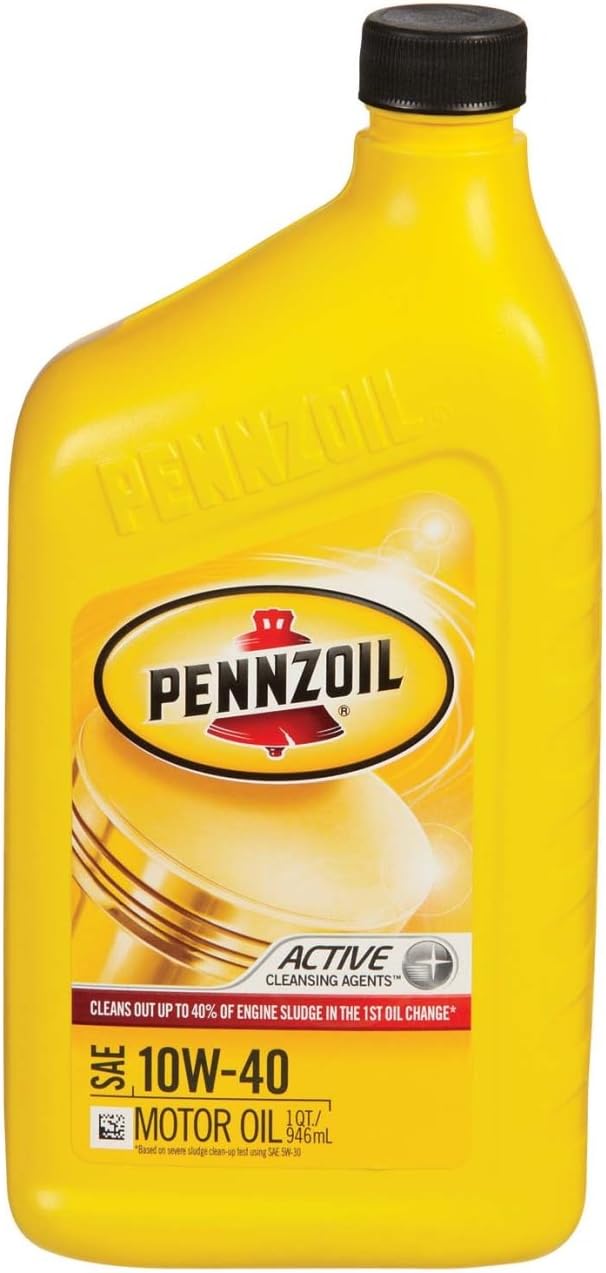 Pennzoil 550022809-12PK 10W-40 Motor Oil - 1 Quart (Pack of 12)