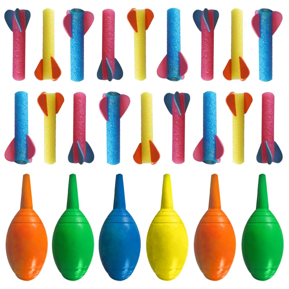 Amazon.com: ArtCreativity Foam Rocket Blasters 18 Rockets and 6