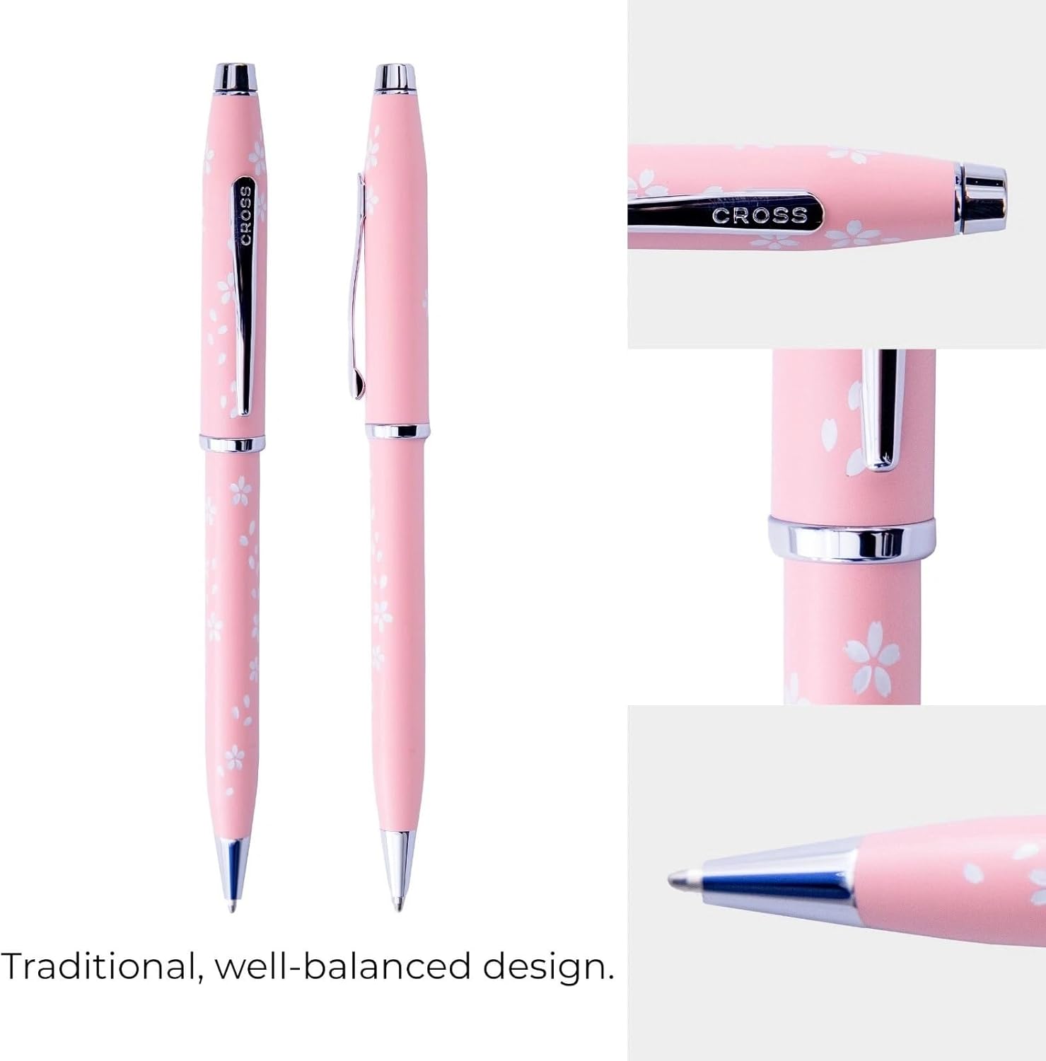 Cross Century II Cherry Blossom Pink Lacquer Ballpoint Pen - Professional Pen for Everyday Use - Smooth Writing - Comfortable Grip - Black Ink - Durable Construction - Includes Gift Box