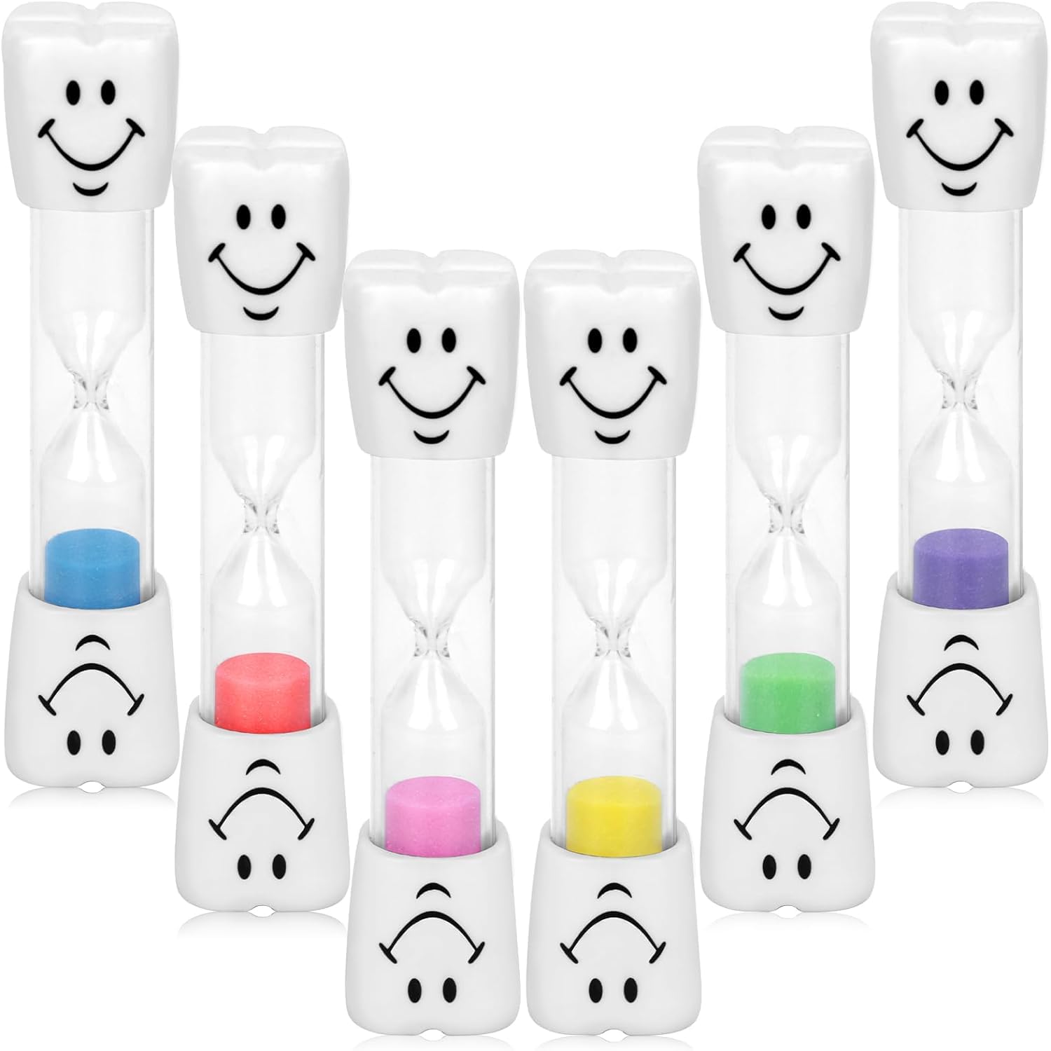 2 Clessidre Carine Da 3 Minuti - Timer Colorato Per Lavarsi I Denti Con Faccina Sorridente, Ideale Per Bambini E Cucina - Foto 11