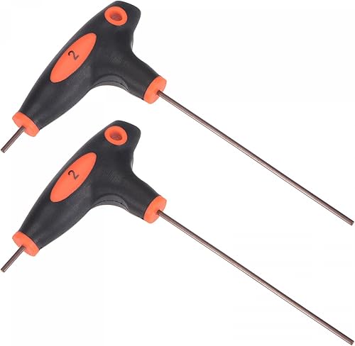 Miniatura 6 de uxcell Llave hexagonal de 0.157 in con mango en T de doble extremo, acero métrico S2 2 piezas