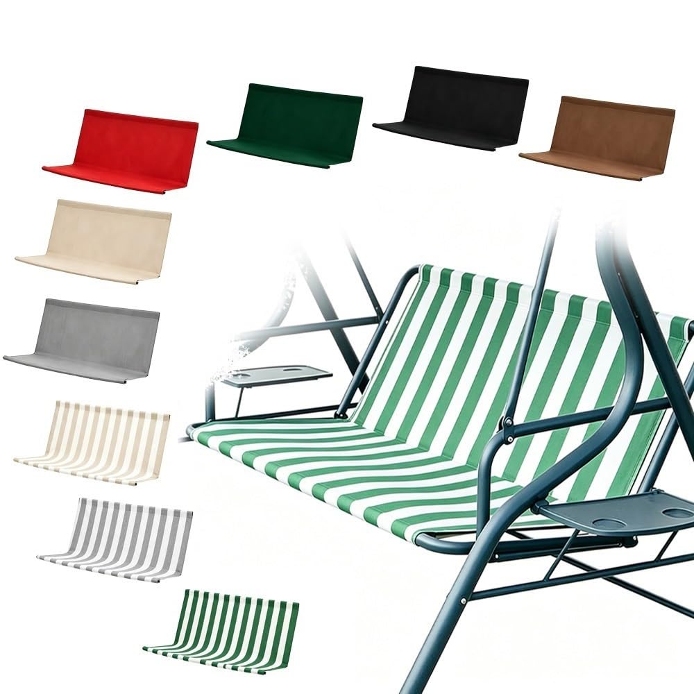 Siège Rechange pour Balançoire Hollywoodienne Toile Oxford 600D Vert 120cm