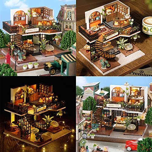 Cuteefun DIY Puppenhaus Miniatur Haus zum Selber Bauen für Erwachsene, Miniatur Puppenhaus Kit mit Möbelmusik und… – Bild 7