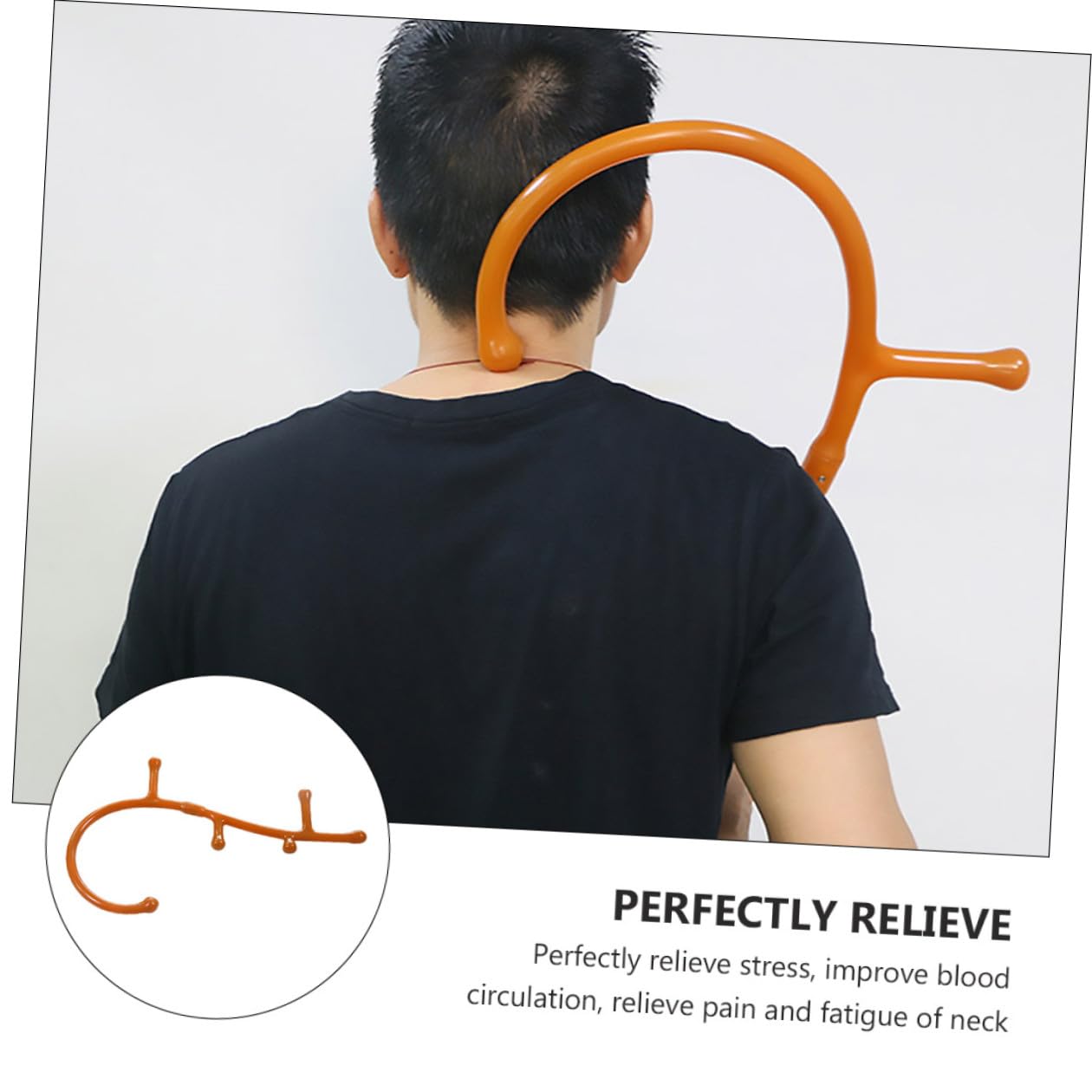 Yardwe Palo De Masaje De Mano Multifuncional Ligero Material Pp Resistente Alivio Muscular y Puntos Gatillo Para Cuello y Espalda Uso En Casa Oficina y Viaje