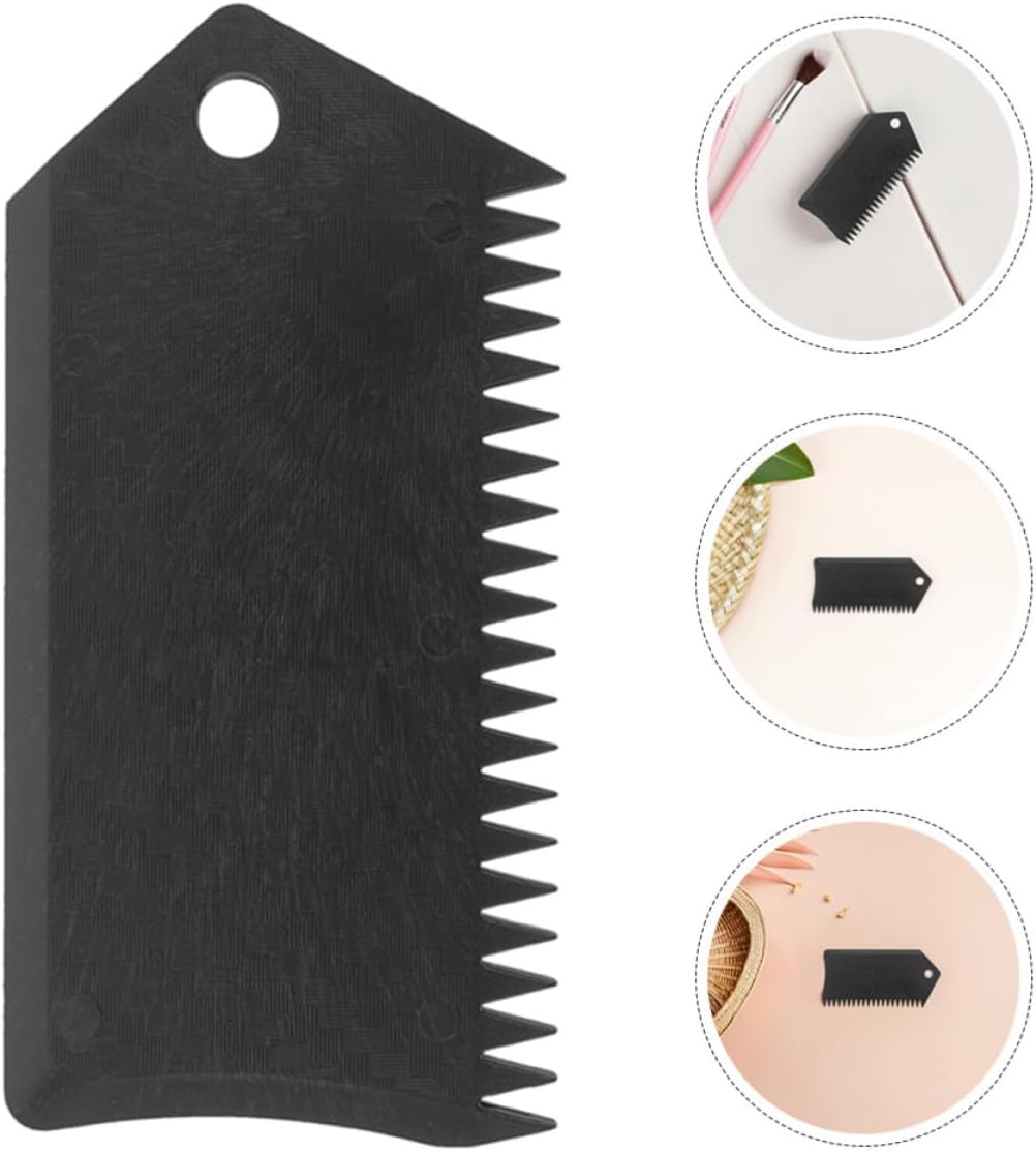 WOONEKY Surfboard Wax Scraper Comb for Surfing with Sturdy Plastic Material and Carbon-Like Texture Design, Resistant to Damage, Lightweight Maintenance Tool for Surfboard Wax Removal
