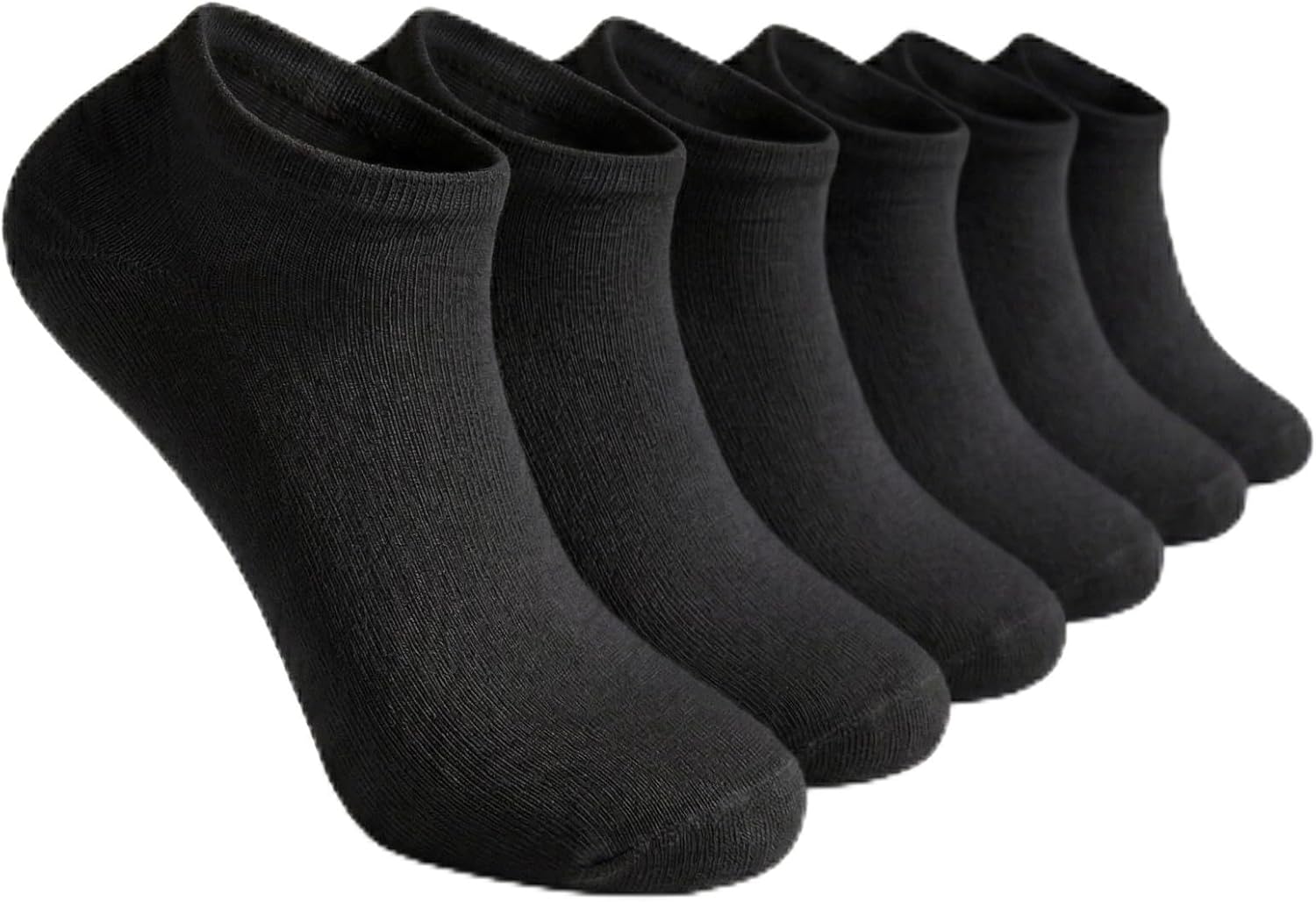 Bulusorganic Ankle Socks, 6 Pairs, 98% Organic Cotton, Compression Fit, Reinforced Toe
