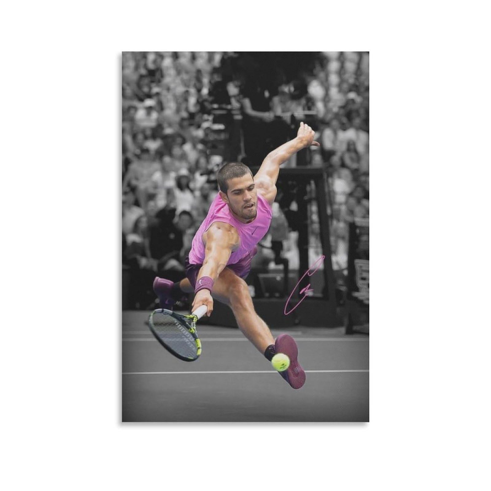 ASUIU Carlos Alcaraz Canvas Poster Posters Art Print Wall Photo Paint Poster Hanging Picture Family Decor 20x30inch(50x75cm)