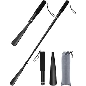 Calzascarpe Lungo VARCOH - Asta Telescopica 43-77cm, Design Blu E Oro, Leggero - Foto 3