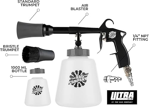 Miniatura 2 de The Rag Company - Ultra AIR Blaster Plus - Deep Clean Interior Detailing Tool; Air and Liquid Combo; Durable Metal Design; Trigger Operated - Black