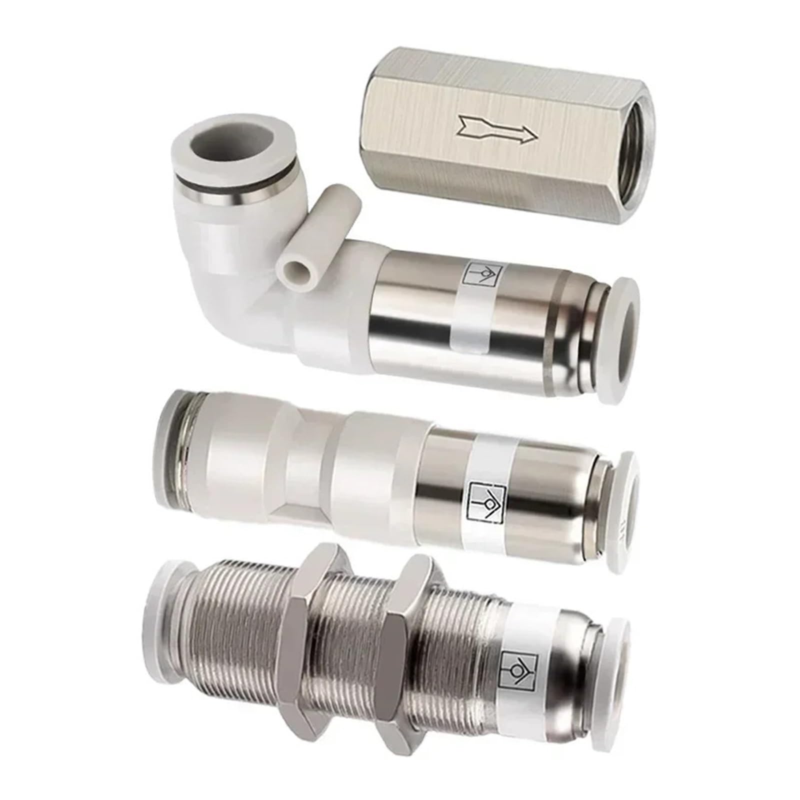 Pneumatyczny zawór zwrotny 6 mm 8 mm 10 mm 1/4 3/8 1/2 jednokierunkowy zawór pneumatyczny jednokierunkowy mosiężny zawór złączka do rur powietrznych (CV-02,10 szt.)