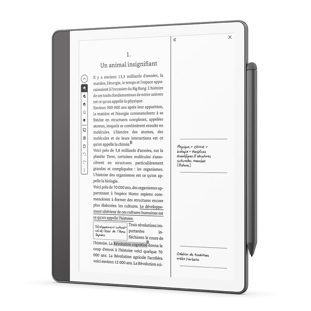 Nouveau stylet premium pour Amazon Kindle Scribe | Design élégant avec gomme améliorée | Gris tungstène