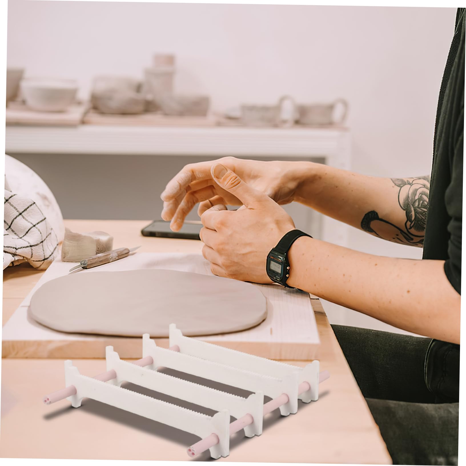 Brennofen Praktisch und Bruchsicher für Töpfern aus Aluminiumoxid Brennständer für Brennen von Keramikschmuck und Kleinen Anhängern im Selbstgemacht Bereich