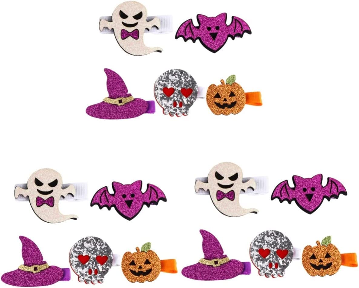 Haarnadeln, Haarspangen for Frauen, 2 Stück Haarnadel Edelstahl Kopfschmuck Zuhause Party Verwendung Frauen Farbe Kürbis Requisiten Dressup Hexe Mädchen Alligator Verschiedene Clips Hut Halloween süße