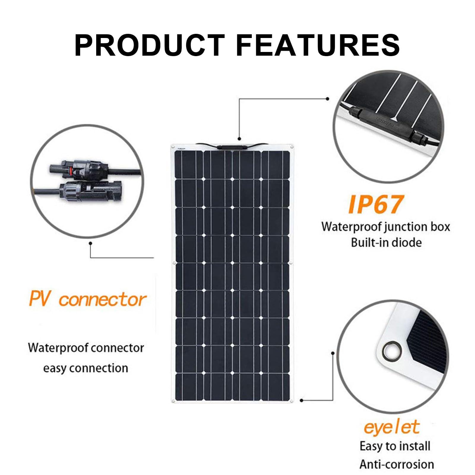Panneau Solaire De Charge Hors RéSeau 400 W Avec ContrôLeur 30 A/40 A, Panneau Solaire Flexible Pliable, Panneau PhotovoltaïQue Portable Pour Camping-Car, Pour Production D'éNergie ExtéRieure,30A