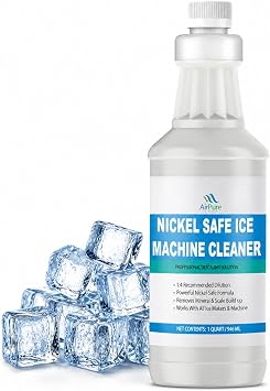 Nickel-Safe Ice Machine Cleaner & Descaler 1 Quart / 946 ml, Professional Descaling Solution for Commercial and Residential Ice Makers, Removes Scale & Mineral Build-Up, Compatible with Major Brands