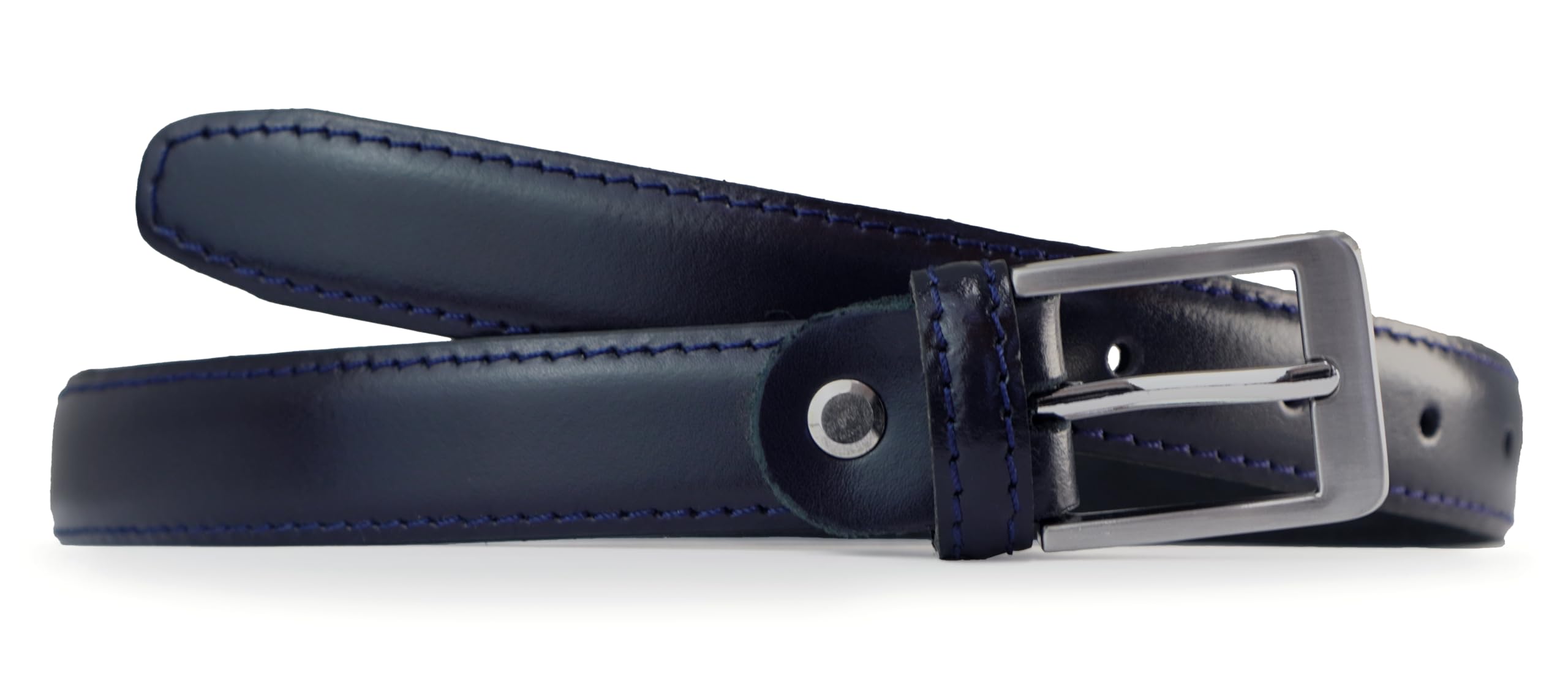 almela - Jungen Gürtel - Kinder - Kommunion - Rindsleder - 2,5 cm breit - Leder - 25mm - Kindergürtel - Jungengürtel - Kürzbar - Child belt