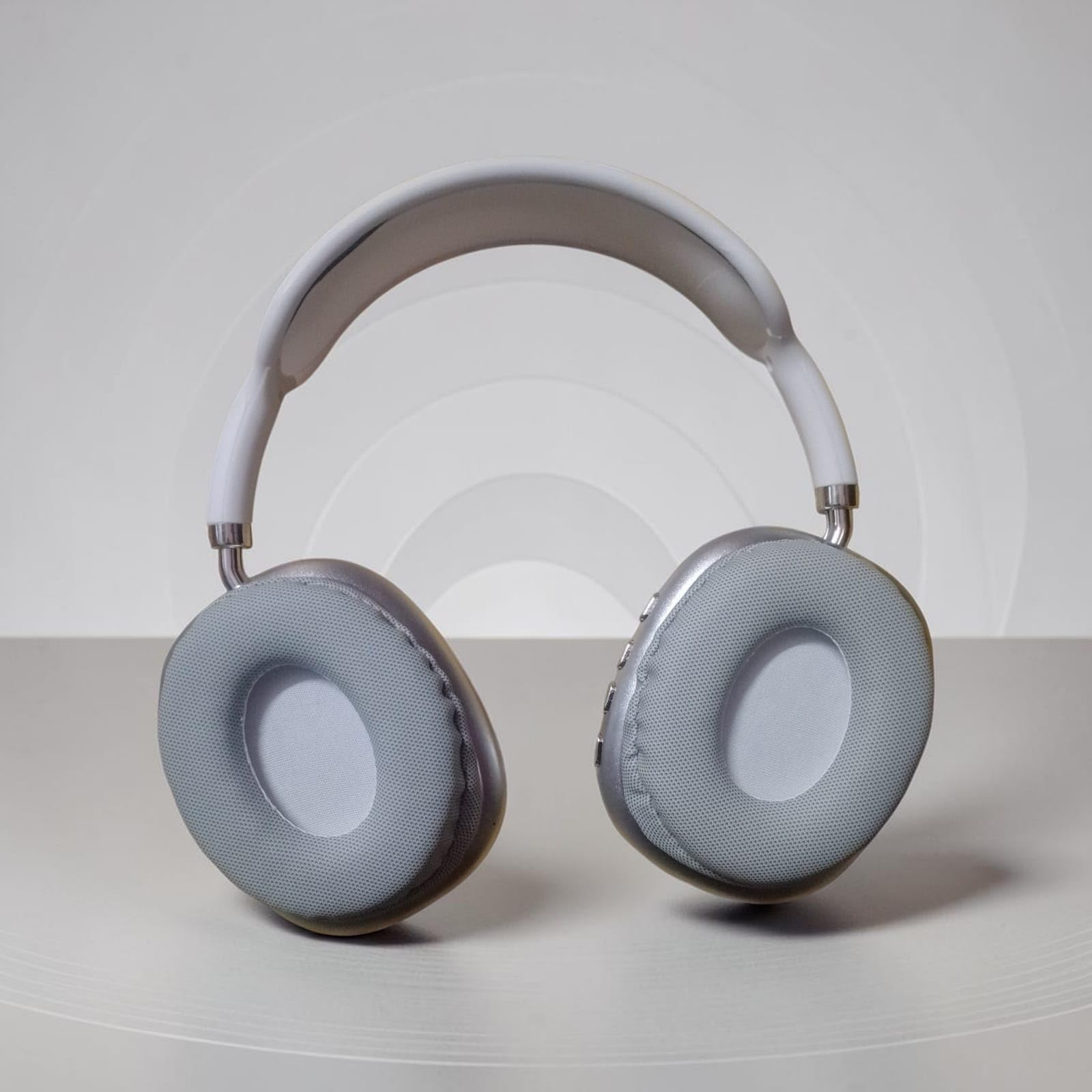 Wireless Over-Ear Headphones, Silver with Cushioned Ear Pads | Bluetooth Connectivity, Over-Ear Design, Soft Ear Cushions, Built-in Controls, Adjustable Headband-image-33