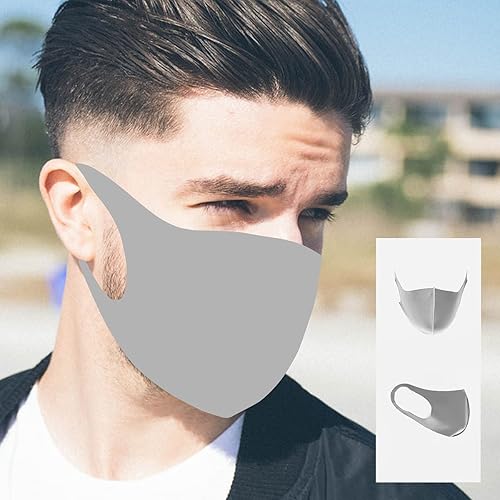 Miniatura 3 de Cubrebocas de moda reutilizable  Tela de tela de protección facial  Diseño elástico  para el hogar, oficina, trabajo al aire libre